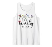She is Worthy Proverbs 31 Christian Bible Verse God Quote Débardeur