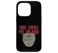 She Likes My Beard Humour Masculin Humoristique pour Papa Coque pour iPhone 13 Pro