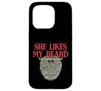 She Likes My Beard Humour Masculin Humoristique pour Papa Coque pour iPhone 15 Pro