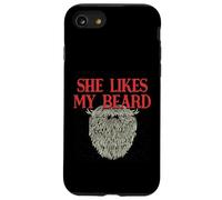 She Likes My Beard Humour Masculin Humoristique pour Papa Coque pour iPhone SE (2020) / 7/8