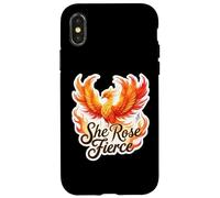 She Rose Fierce Phoenix Rising Ashes Hardship Ladies Coque pour iPhone X/XS