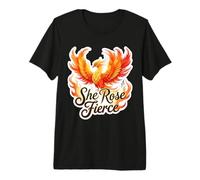 She Rose Fierce Phoenix Rising Ashes Hardship Ladies T-Shirt Haut de Gamme