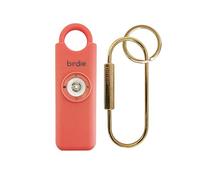 She’s Birdie--The Original Personal Safety Alarm for Women by Women--130dB Siren, Flashing Strobe Light, Solid Brass Key Chain and Key Ring in 5 Pop Colors. (Coral)