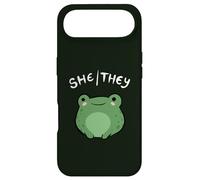 She They Pronouns Frog Cute Nonbinary Queer Aesthetic Coque pour iPhone Air