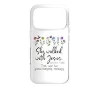 She Walked with Jesus Isaiah 41:10 Bible Verse Christian God Coque pour iPhone 17 Pro