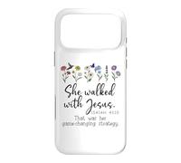 She Walked with Jesus Isaiah 41:10 Bible Verse Christian God Coque pour iPhone 17 Pro Max