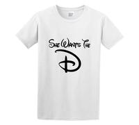 She Wants Cotton Unisex T-Shirt Mens White Men Tees S