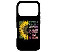She Whispered I Am The Storm Cute Sunflower Art Women Coque pour iPhone 17 Pro