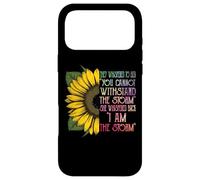 She Whispered I Am The Storm Cute Sunflower Art Women Coque pour iPhone 17 Pro Max
