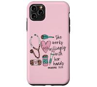 She Works Willingly with Her Hands for Pink Nurse Girlfriend Coque pour iPhone 11 Pro Max