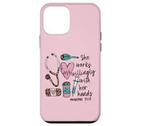 She Works Willingly with Her Hands for Pink Nurse Girlfriend Coque pour iPhone 12 Mini