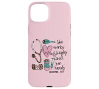 She Works Willingly with Her Hands for Pink Nurse Girlfriend Coque pour iPhone 15 Plus
