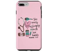 She Works Willingly with Her Hands for Pink Nurse Girlfriend Coque pour iPhone 7 Plus/8 Plus