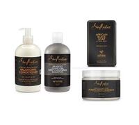 Shea Moisture African Black Soap Pack Capillaire Cheveux Sec & Cuir 4 Produits