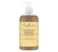 SheaMoisture Après-shampooing Strengthen & Restore pour les cheveux naturels, chimiquement traités ou coiffés à chaud Huile de ricin noir de Jamaïque sans silicones ni sulfates 384 ml