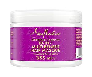 SHEA MOISTURE - Masque Capilaire Superfruit Complex - Système Rénovateur 10 en 1 - Beurre de Karité Nourissant - 355ml