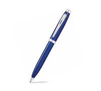 Sheaffer 100 Stylo à bille rechargeable, bleu brillant, bordure chromée