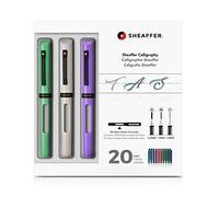 Sheaffer Calligraphy Maxi Kit with Neo-Mint, White, and Lavender Pens and Assorted Nibs and Inks