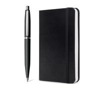 Sheaffer Coffret cadeau VFM 9405 Stylo bille noir mat avec petit carnet et bordures chromées