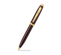 Sheaffer Gift 100 9370 Stylo à bille Marron café brillant avec bordure dorée PVD | Stylo à bille marron café | Coffret cadeau de qualité supérieure