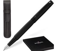 Sheaffer Lot de 300 stylos laqués noirs mats avec bordures PVD et pochette assortie (fontaine, pointe moyenne)