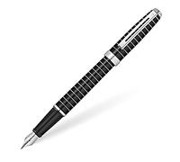 Sheaffer Prelude Black Lacquer w/Horizontal Line Engraving and Fine Nib Fountain Pen