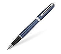 Sheaffer Prelude, Stylo Plume Laqué Bleu avec gravure concentrique, Pointe Moyenne E0916353