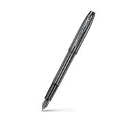 Sheaffer Stylo plume 100 E9375 Ionic Grey Gunmetal avec bordures PVD Pointe fine