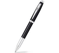 Sheaffer 100 Glossy Black Lacquer Rollerball Pen with Polished Chrome Trim
