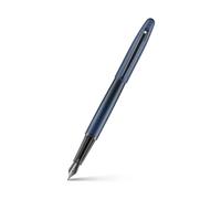 Sheaffer VFM Stylo plume | E9429 bleu mat avec bordures noires avec PVD | Pointe fine avec convertisseur | Stylo plume de qualité supérieure