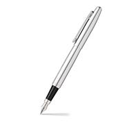 Sheaffer VFM Stylo plume rechargeable avec pointe en acier inoxydable de qualité moyenne, chrome poli avec bordure chromée