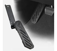 SHEAM Dead Pedal Coussin repose-pied conducteur - Panneau de coup de pied côté gauche réglable antidérapant épais sans perçage pour Jeep Wrangler JL JLU 4XE Gladiator JT 2018-2025 (noir, 1 pièce)