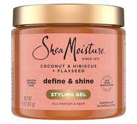 Sheamoisture Gel Coiffant Définissant, Noix De Coco Et Hibiscus + Graines De Lin, 425 G