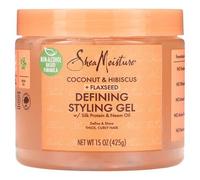 Sheamoisture Gel Coiffant Définissant, Noix De Coco Et Hibiscus + Graines De Lin, 425 G