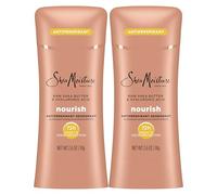 SheaMoisture Lot de 2 déodorants anti-transpirants hydratants au beurre de karité brut et acide hyaluronique pour une protection 48 heures contre la transpiration et les odeurs, sans parabènes et sans