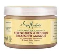 SheaMoisture Masque Strengthen & Restore, Pour Cheveux Abîmés et Fragilisés, Cheveux Renforcés et Réparés, Hydratation Intense, À l'Huile de Ricin Noir de Jamaïque et au Beurre de Karité, 355 ml