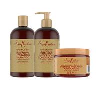 SheaMoisture - Set Super Hydratant Shampoo, Après-Shampooing et Masque Miel de Manuka & Huile de Mafura