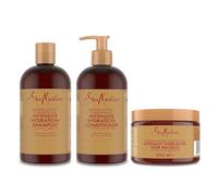 SheaMoisture Shampooing, Après-shampooing et Masque Capillaire pour cheveux secs et abîmés Miel de Manuka et Huile de Mafura Shampooing 1x384ml, Après-shampooing 1x384 ml, Masque capillaire 1x355 ml