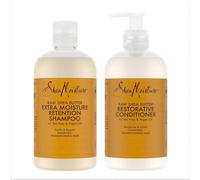 Sheamoisture Shampooing Et Après-Shampooing Pour Cheveux Abîmés Beurre De Karité Brut Shampooing 1 X 384 Ml, Après-Shampooing 1 X 384 Ml - 2 Articles[Z1631]