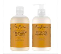 SheaMoisture Shampooing et Après-shampooing pour cheveux abîmés Beurre de Karité Brut Shampooing 1 x 384 ml, Après-shampooing 1 x 384 ml - 2 articles