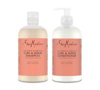 SheaMoisture Shampooing et Après-shampooing pour cheveux épais et bouclés Noix de Coco et Hibiscus Shampooing 1 x 384 ml, Après-shampooing 1 x 384 ml - 2 articles