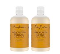 SheaMoisture Shampooing Extra Moisture Retention pour cheveux abîmés Beurre de Karité Brut 2 x 384 ml