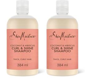 SheaMoisture Shampooing Noix de Coco & Hibiscus 384ml (Lot de 2)