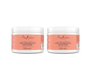 SheaMoisture Smoothie Rehausseur de Boucles pour cheveux épais et bouclés Noix de Coco & Hibiscus 2 x 326 ml