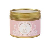 Shearer Candles Bougie en étain, Cire de Paraffine, métal, mèche de Coton, Parfum et huiles essentielles, Papier, Blanc, Rose, doré, Petite Taille