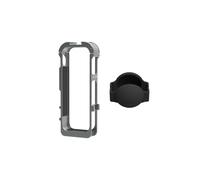 SHEAWA Cadre de protection en métal avec couvercle d'objectif en silicone pour Insta360 X5, cage à lapin avec 3 supports de griffe