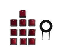 SHEAWA Lot de 10 capuchons de touches de rechange pour claviers mécaniques Corsair K70 K65 K95 G710 RGB Strafe (rouge)