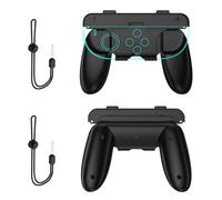 SHEAWA Poignées de main 2 en 1 pour Switch 2, avec sangle de main, accessoires de contrôleur de jeu pour JoyCon (Noir)