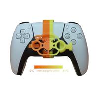 SHEAWA Pour PS5 3D Mini Volant de Contrôleur Gaming Racing Game Accessoires de Remplacement (Warm Change Colour)