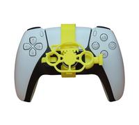 SHEAWA Pour PS5 3D Mini Volant de Contrôleur Gaming Racing Game Accessoires de Remplacement (Yellow)
